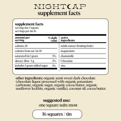 Nightcap Mushroom Chocolate for Deep Sleep